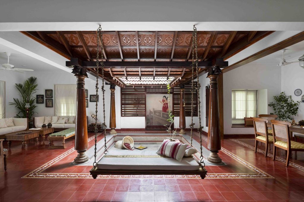 Traditional Thrissur Home Courtyard